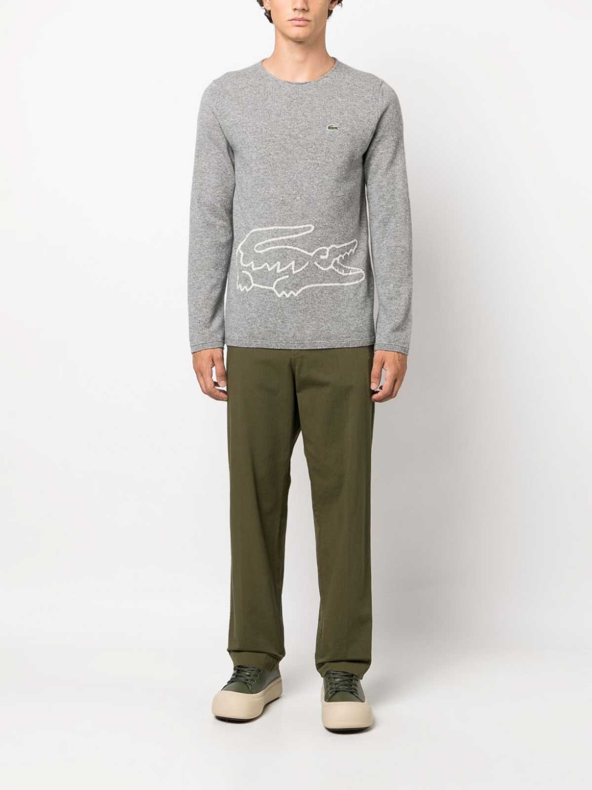 Shop Comme Des Garçons Wool Sweater In Grey
