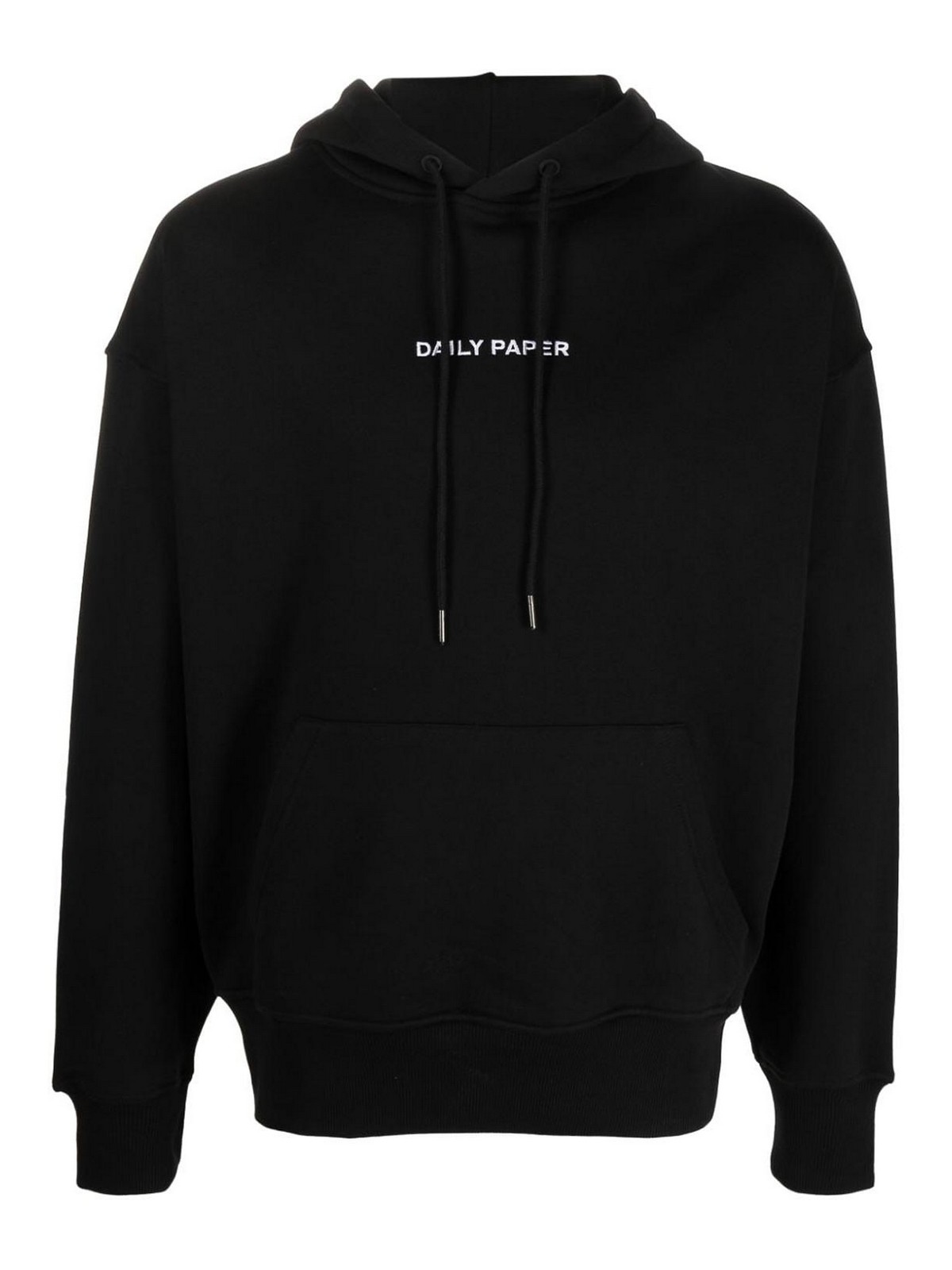 Daily Paper Logo-print Cotton Hoodie In Black
