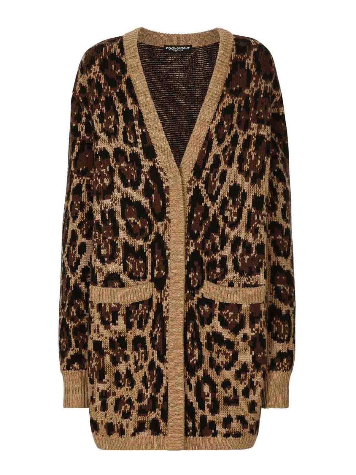 Leopard print outlet open cardigan