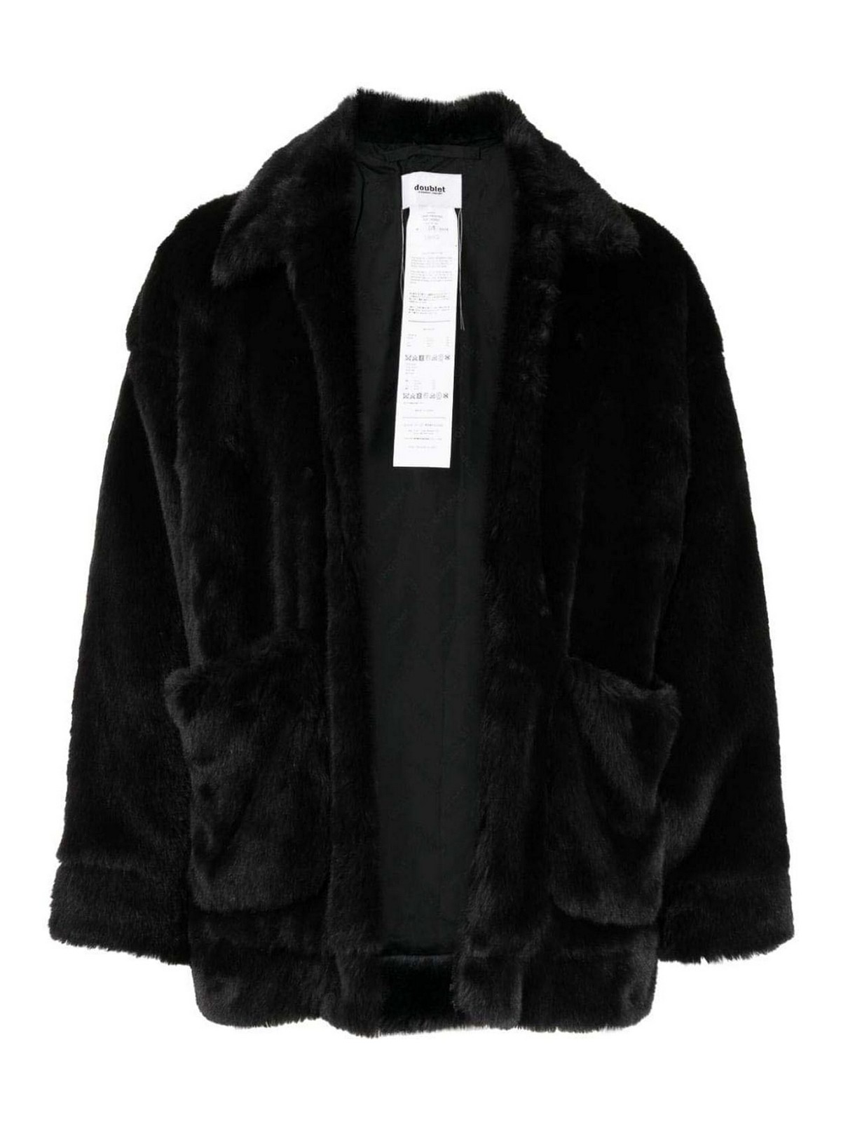 Doublet Panda-motif Faux-fur Jacket In Black | ModeSens
