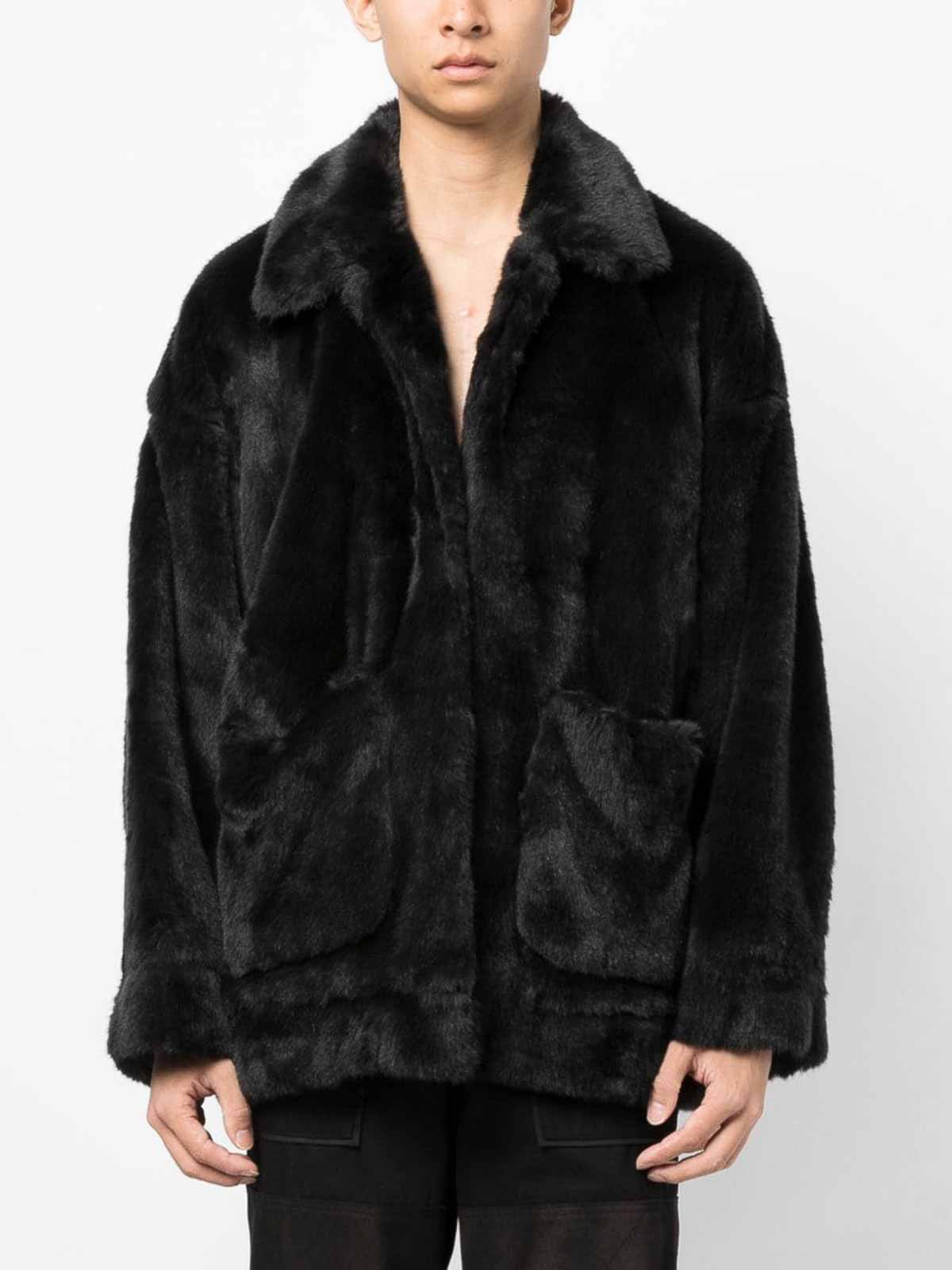 Casual jackets Doublet - Faux fur jacket - 23AW05BL168BLACK