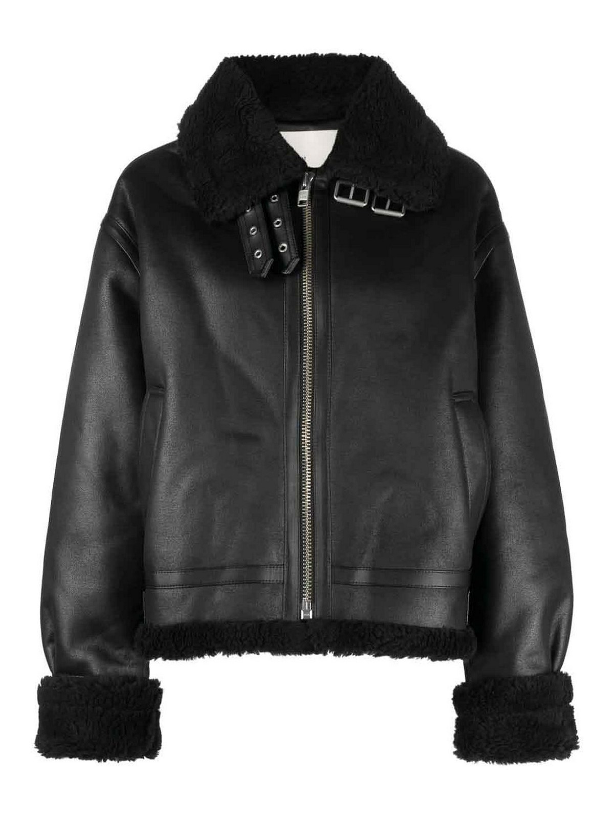 Casual jackets Dunst - Faux shearling jacket - UDJU3D123BKBLACK