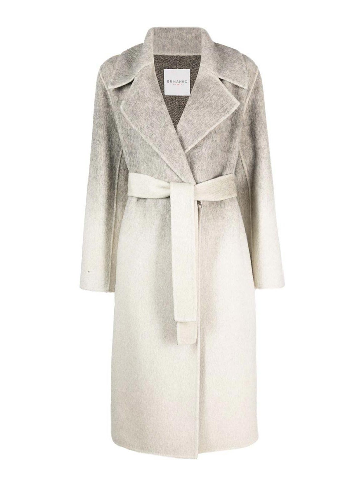 Ermanno Scervino Belted long coat - Grey|D43ED041CCEJ6MF295