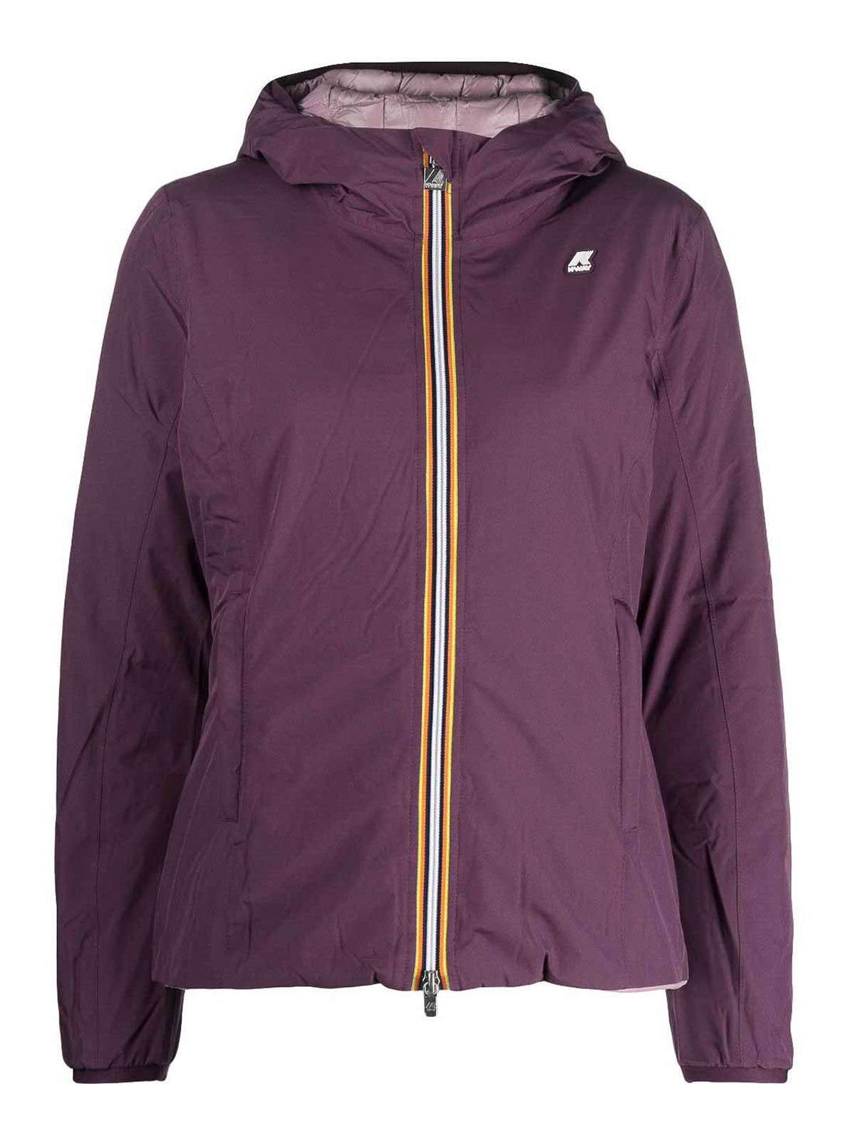 Shop K-way Lily Eco Stretch Thermo Double Jacket In Purple