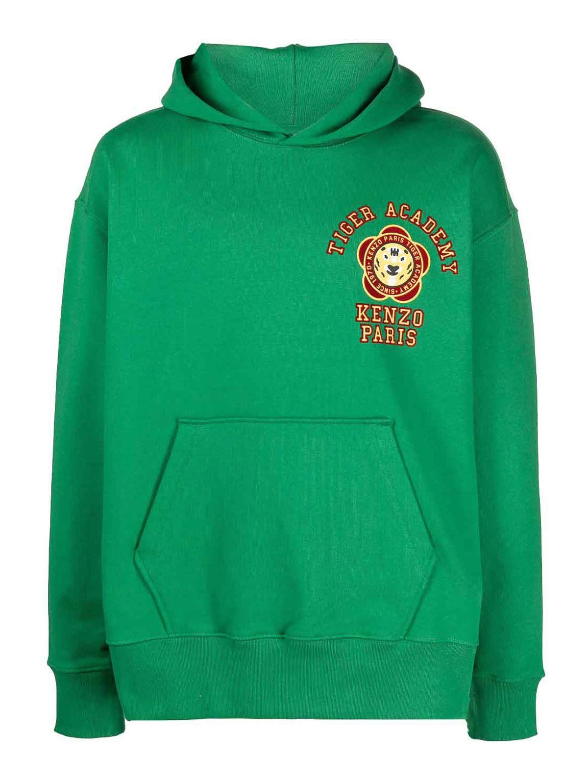 Kenzo Tiger academy oversize cotton hoodie - Green|FD65SW0864ME57