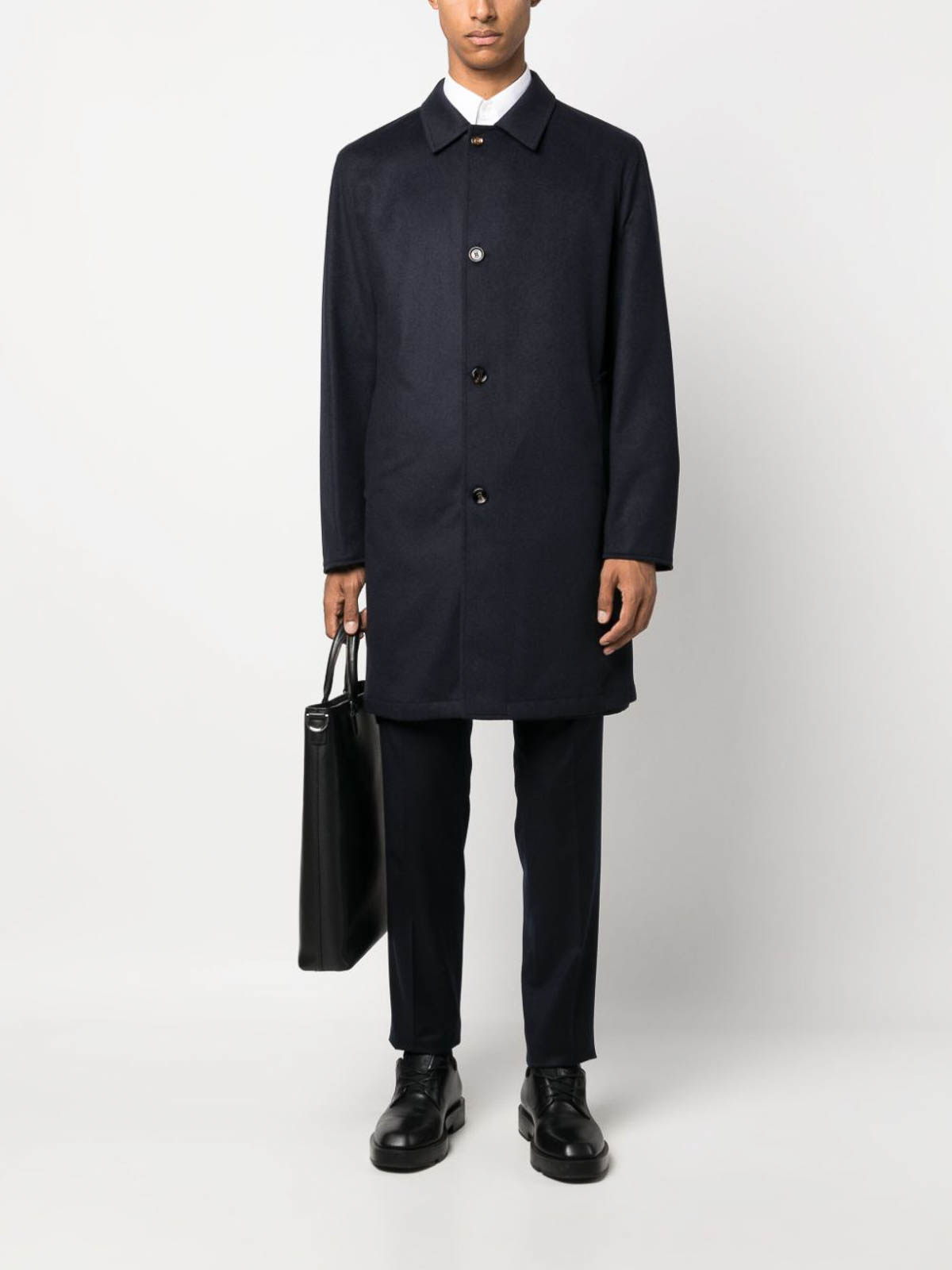 Shop Kired Cashmere Coat In Azul