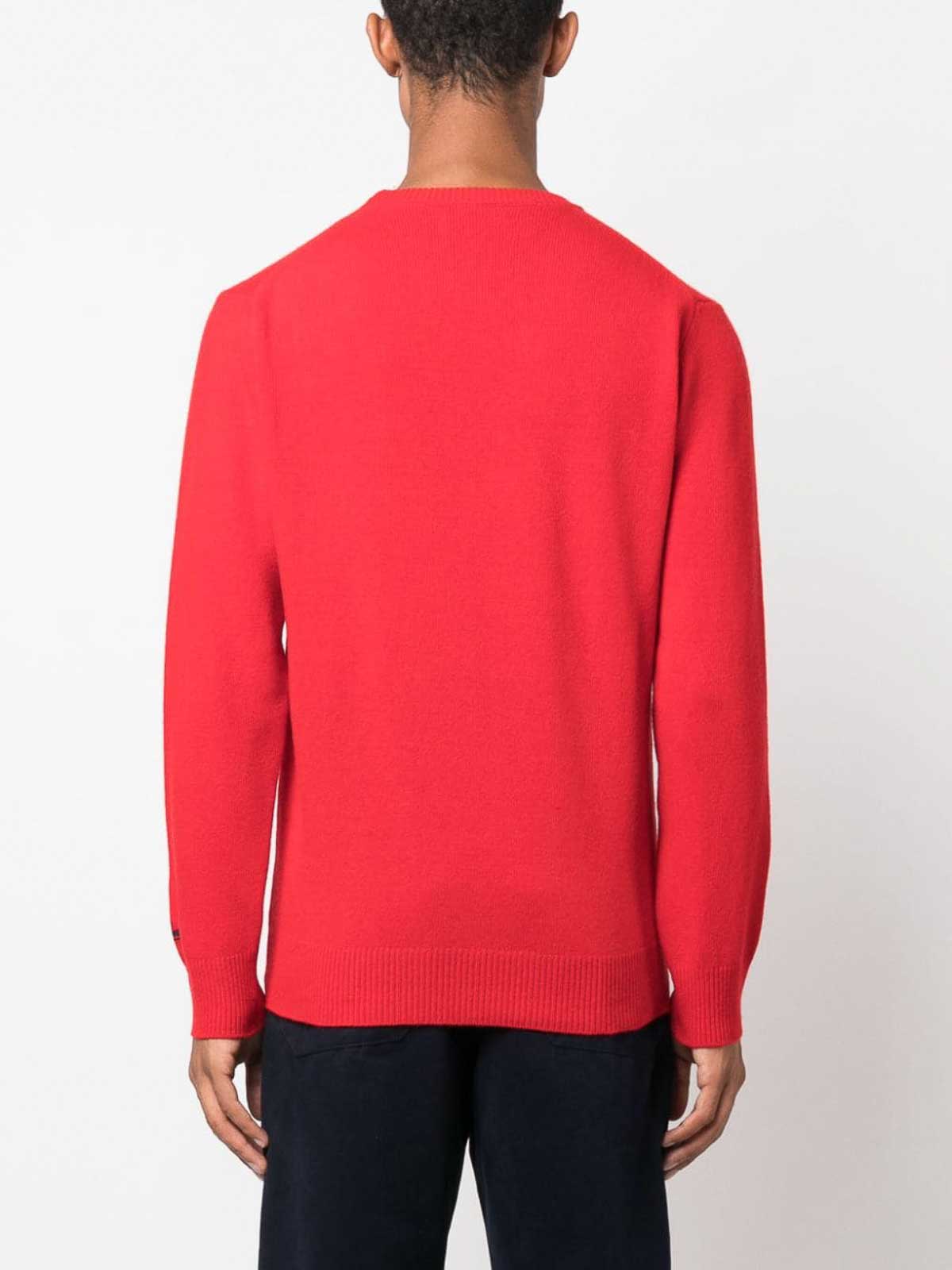 Shop Mc2 Saint Barth Cortina Aprs Ski Embroidery Sweater In Red