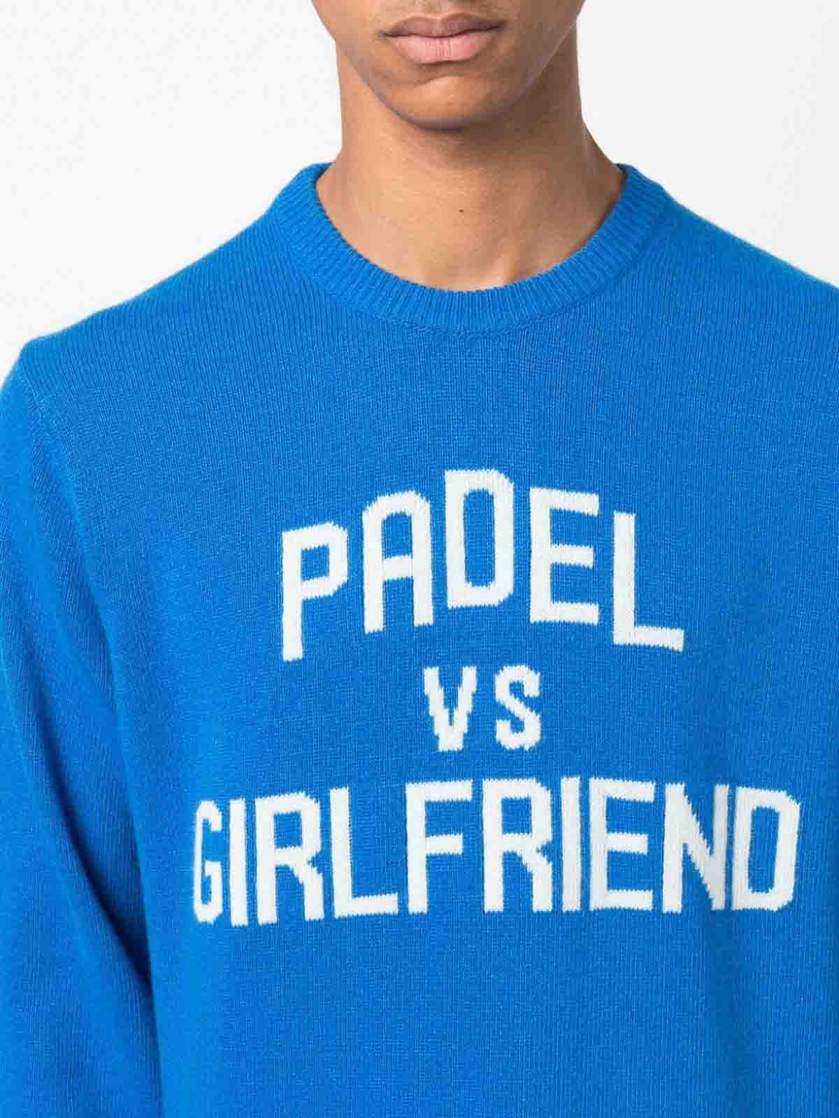 Shop Mc2 Saint Barth Padel Vs Girlfriend Sweater In Blue