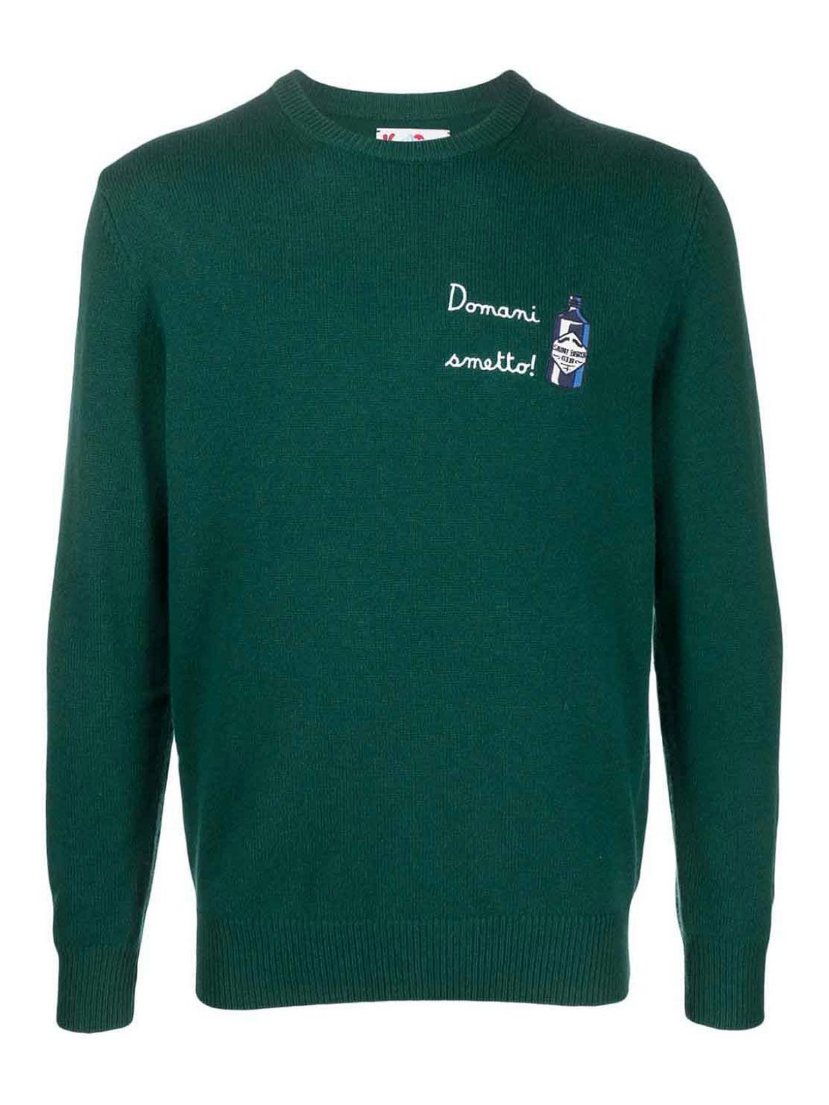 Shop Mc2 Saint Barth Domani Smetto Embroidery Sweater In Green