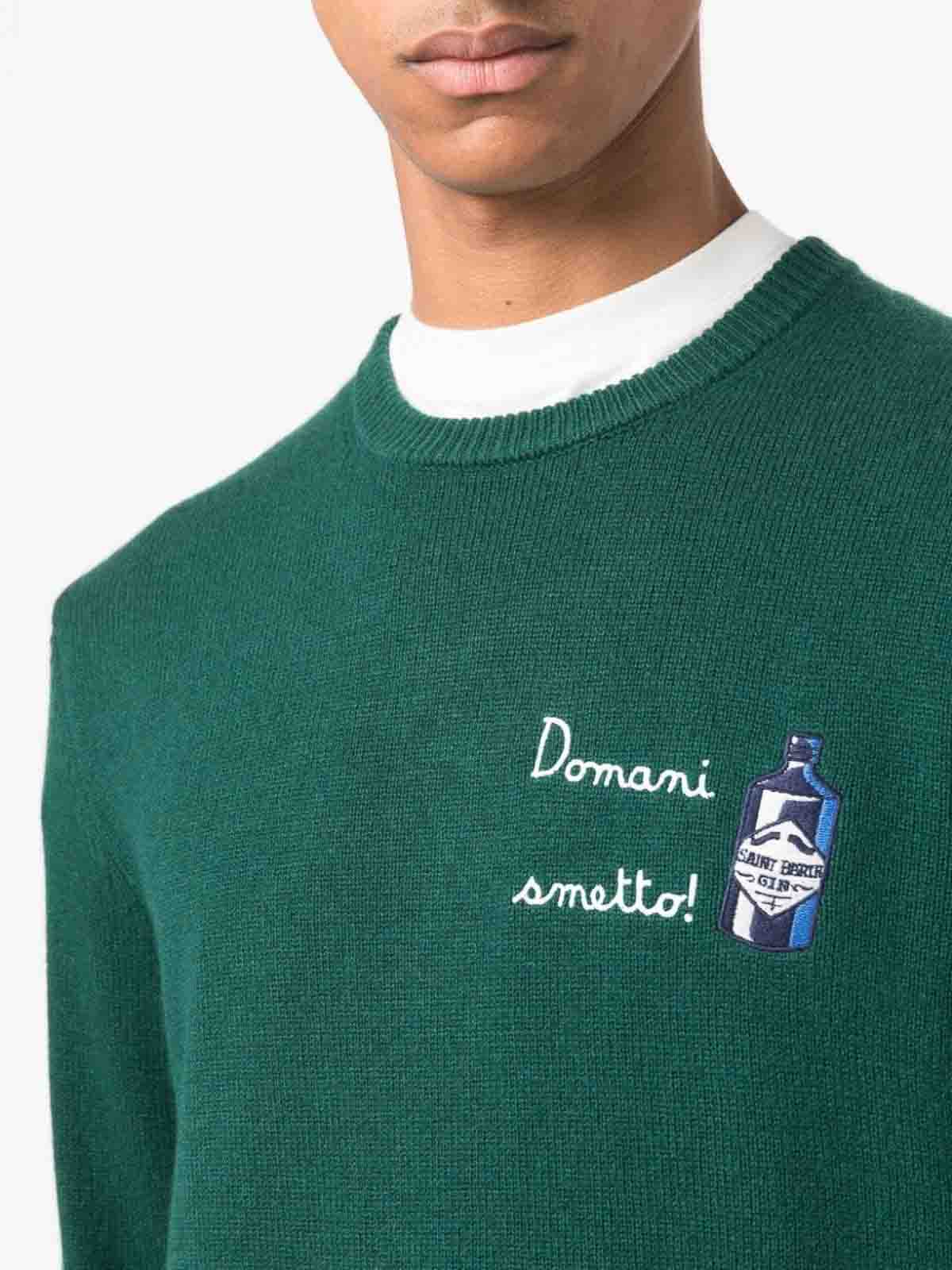 Shop Mc2 Saint Barth Domani Smetto Embroidery Sweater In Green