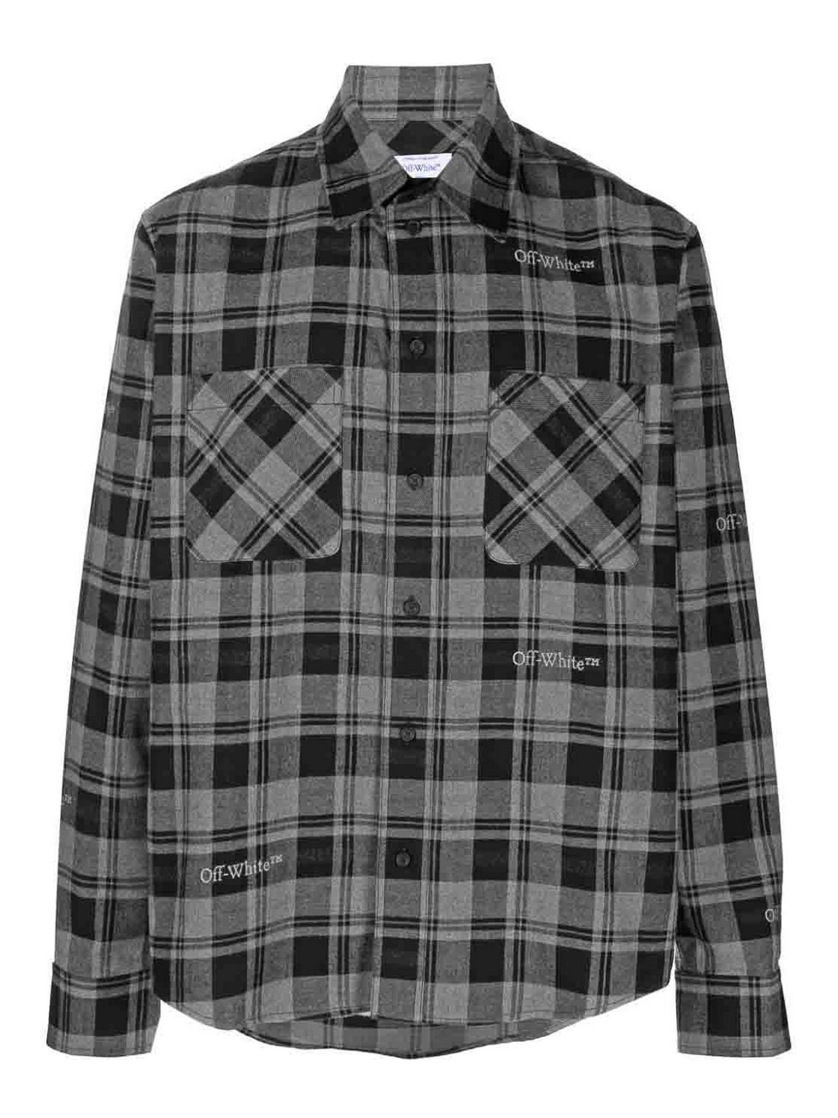 Shirts Off-White - Checked cotton shirt - OMGE030F23FAB0010800