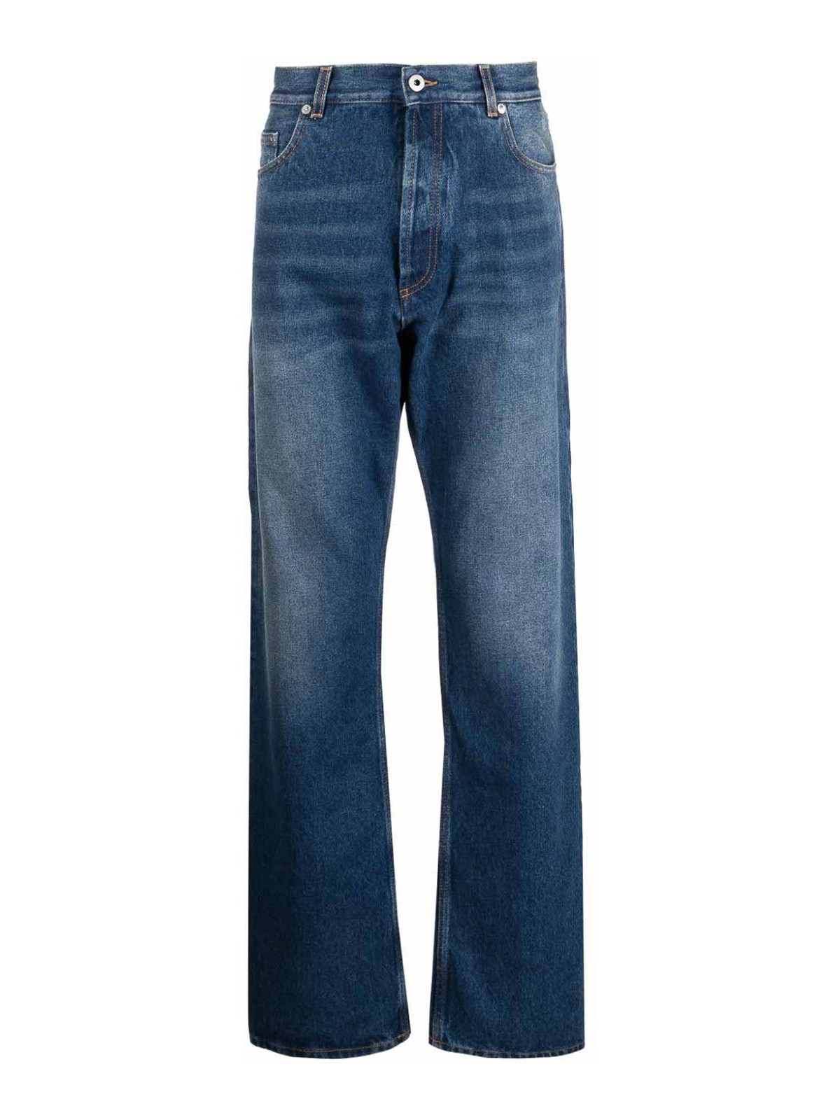 Shop Off-white Loose-fit Denim Jeans In Lavado Claro