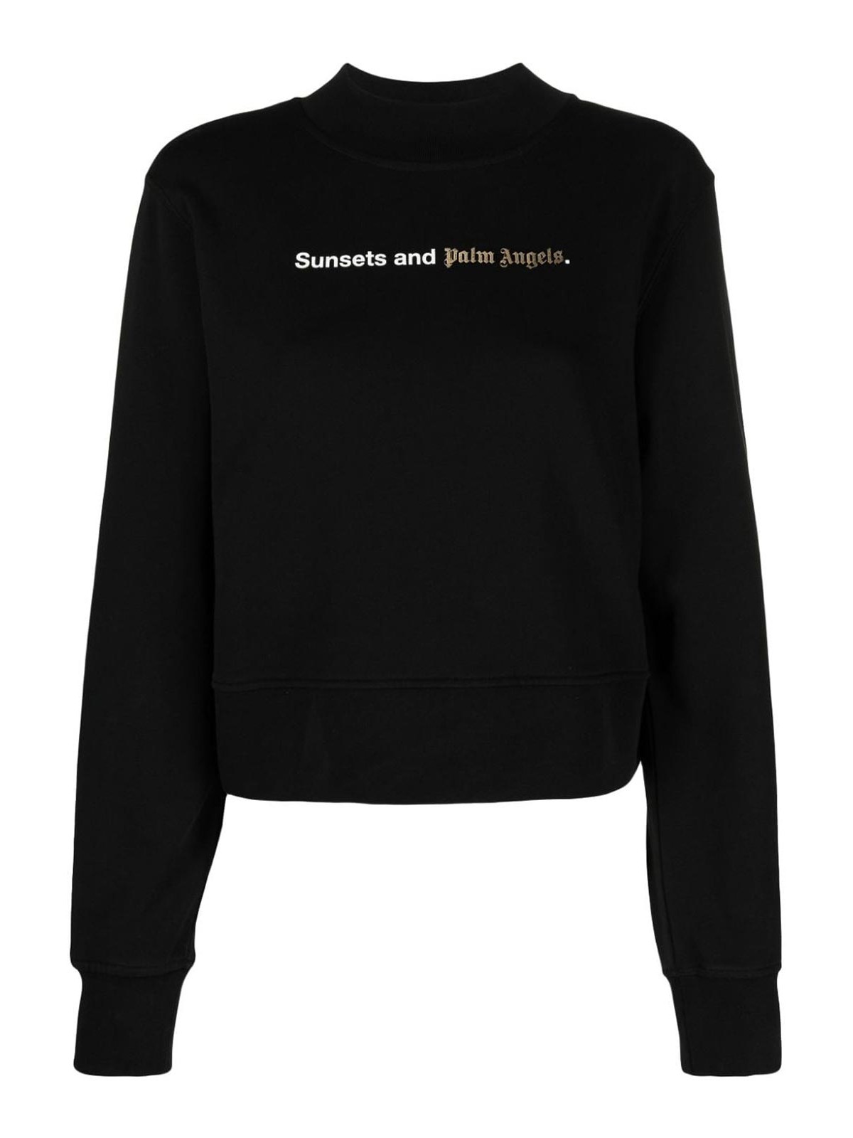 Shop Palm Angels Sunset Cotton Sweatshirt In Black