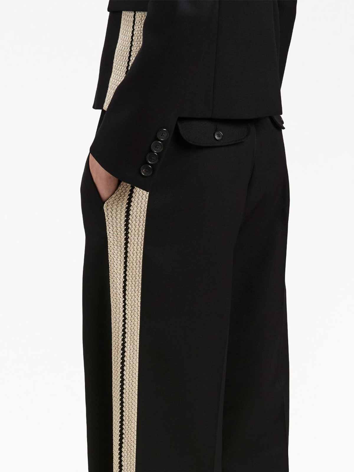 Palm Angels Wool blend trousers - Black | PWCA107F23FAB0011003