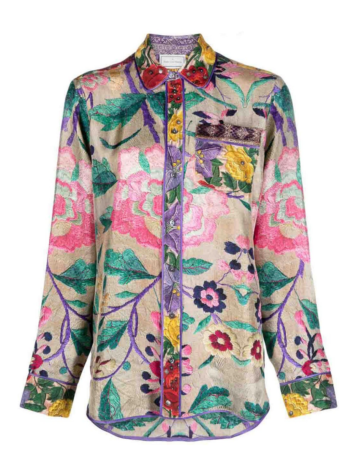 Pierre-Louis Mascia patterned-jacquard Silk Shirt - Farfetch