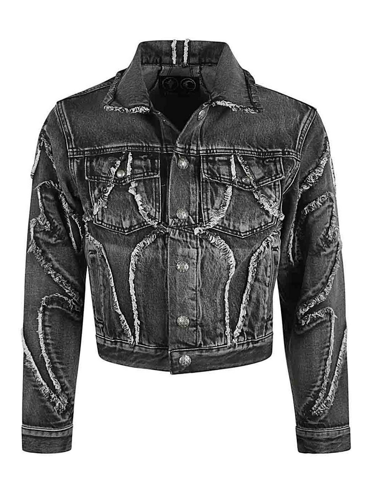 Tribal Denim Jacket In Black