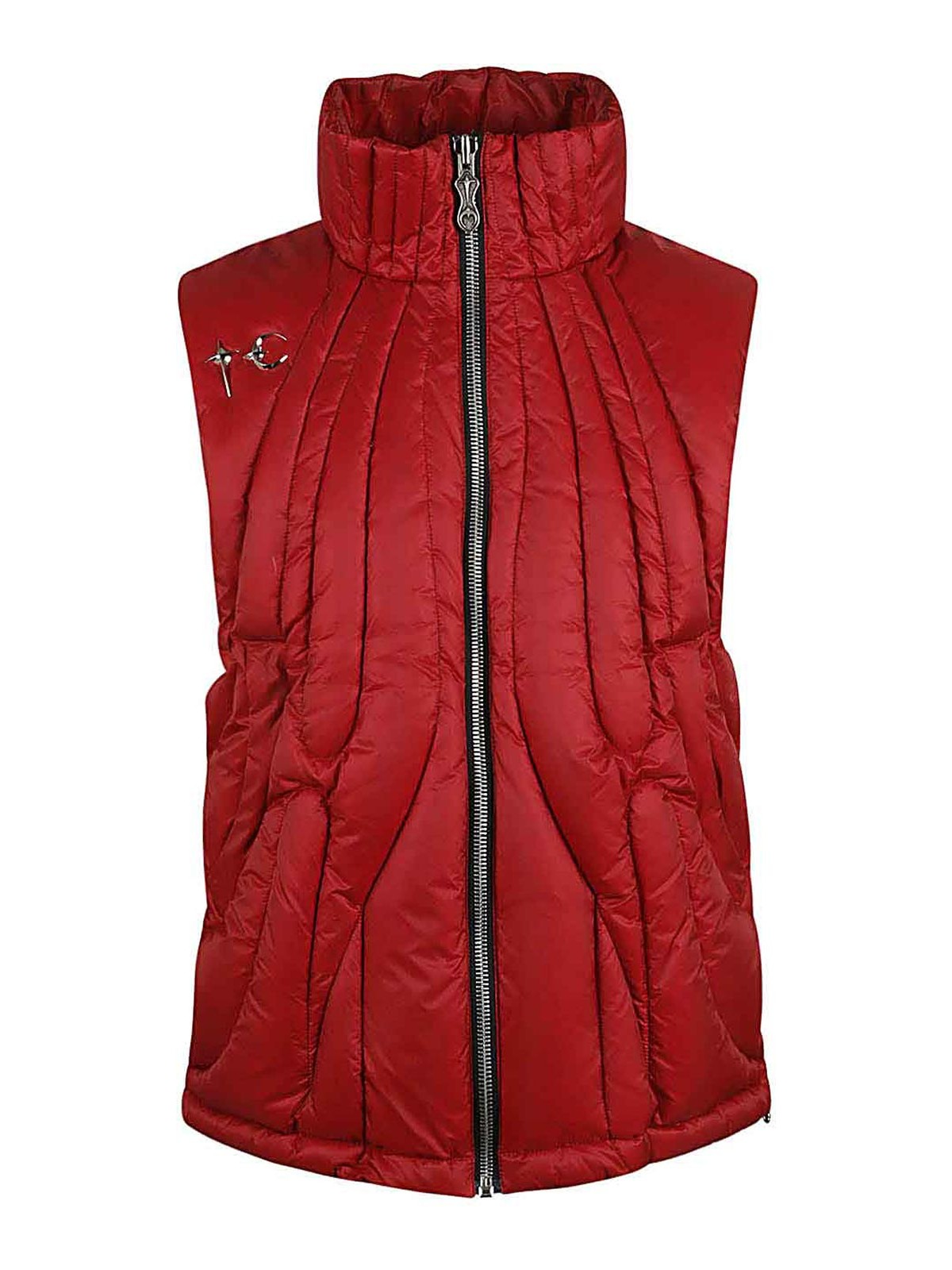 Shop Thug Club Cave Goose Down Vest In Red