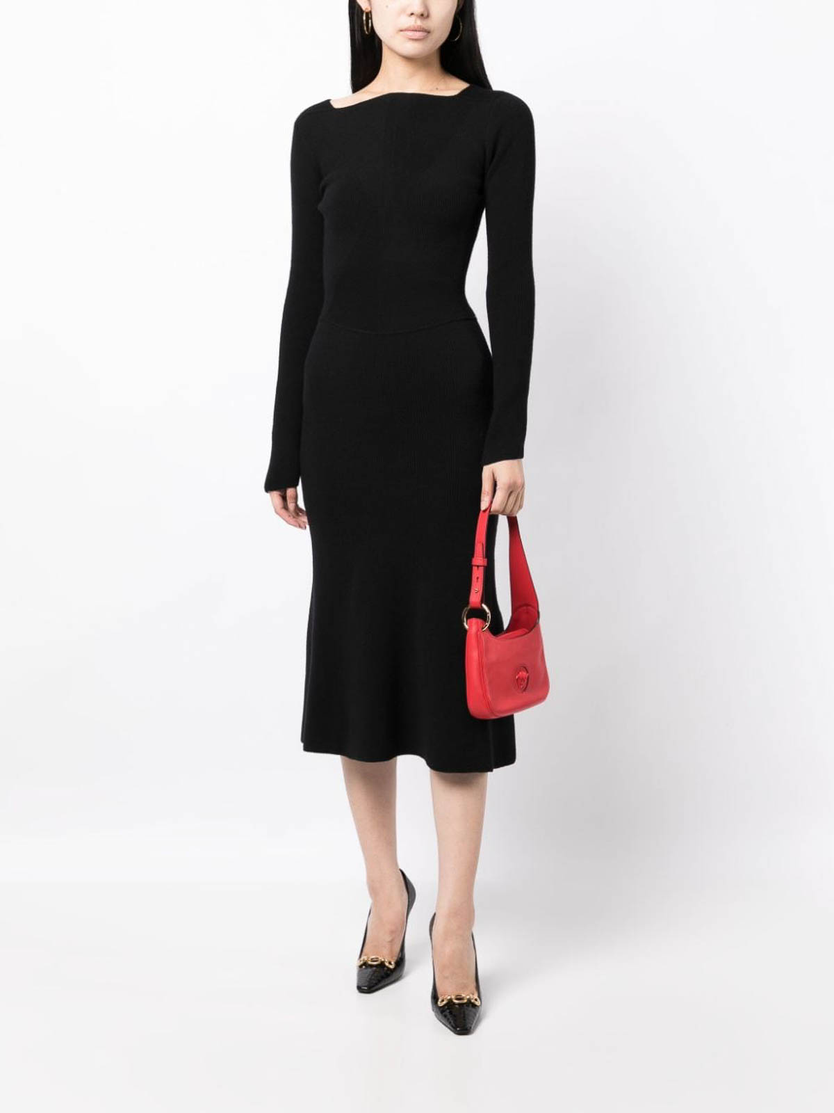 knee length dresses for ladies Wool Blend Midi Dress XL main image 0