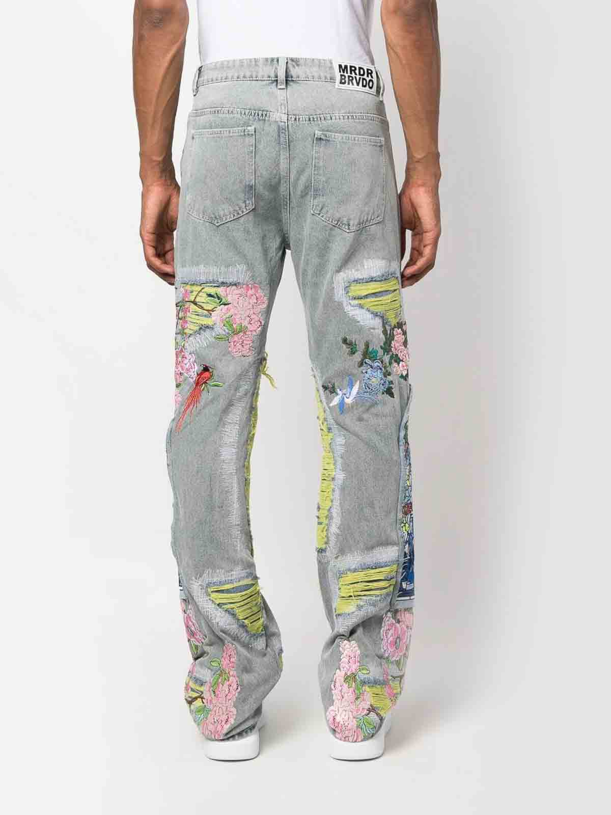 Who Decides War Printed denim jeans