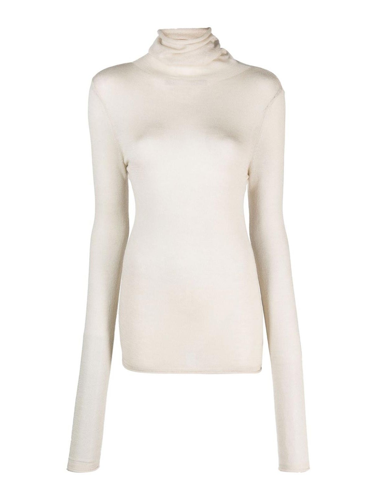Wild Cashmere Fine-knit Rolle-neck Jumper In Beige