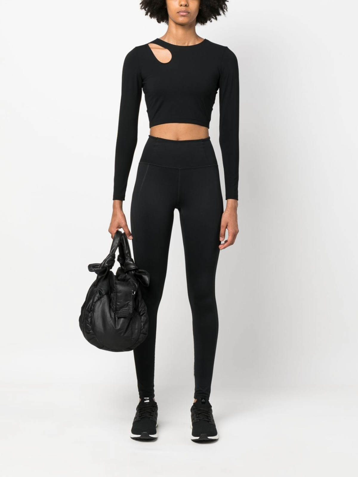 Shop Wolford Cut-out Cropped Top In Black