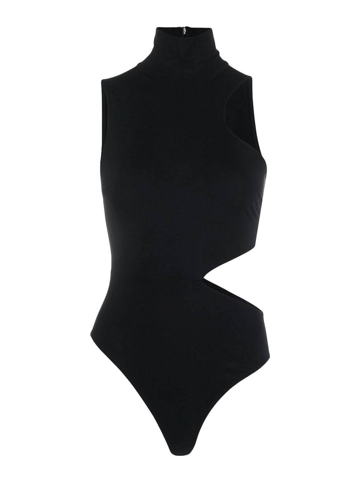Wolford High Neck Cut-out Bodysuit In Black