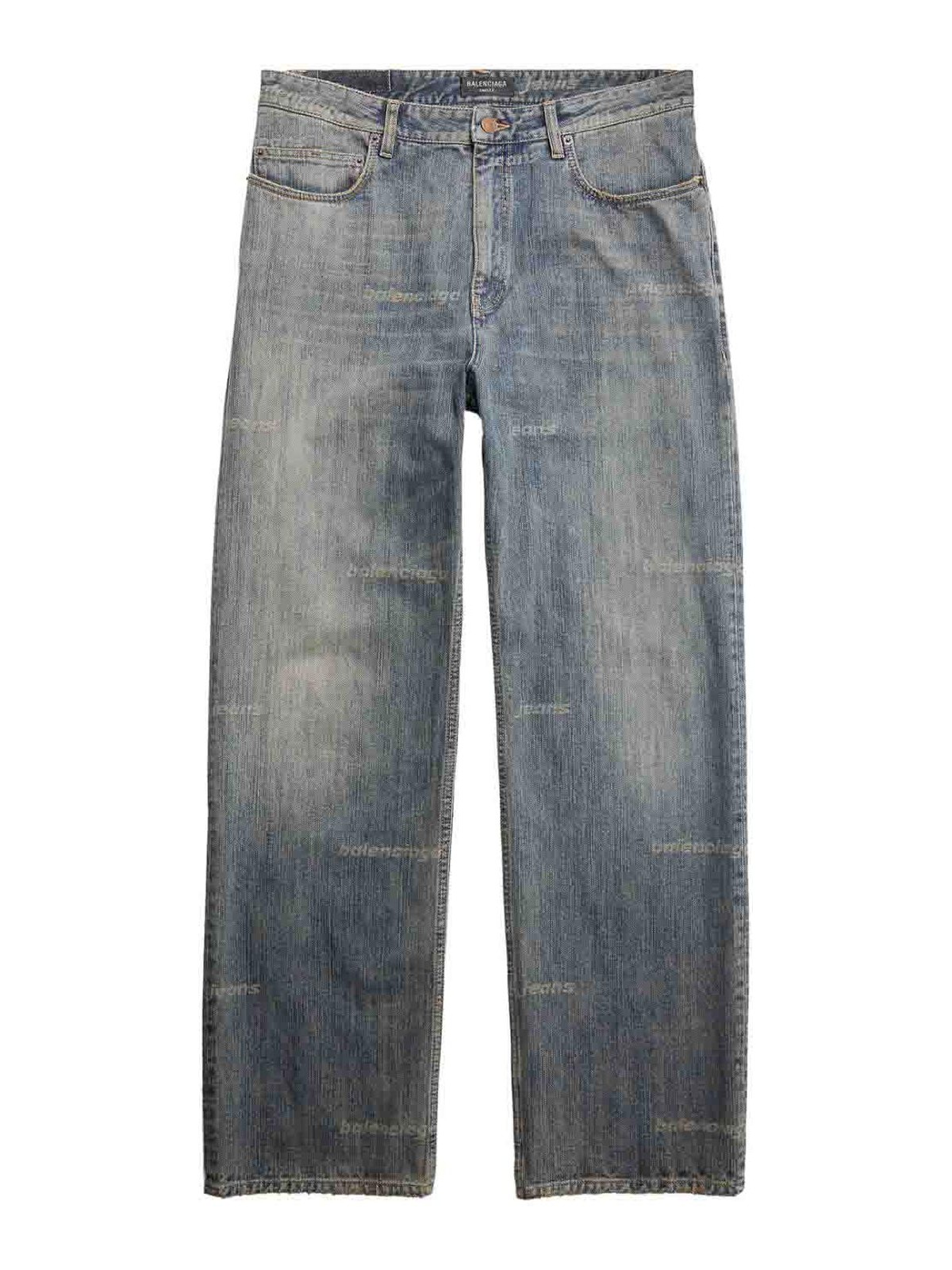 Balenciaga Allover logo denim jeans - Blue - Men|745155TNW654036