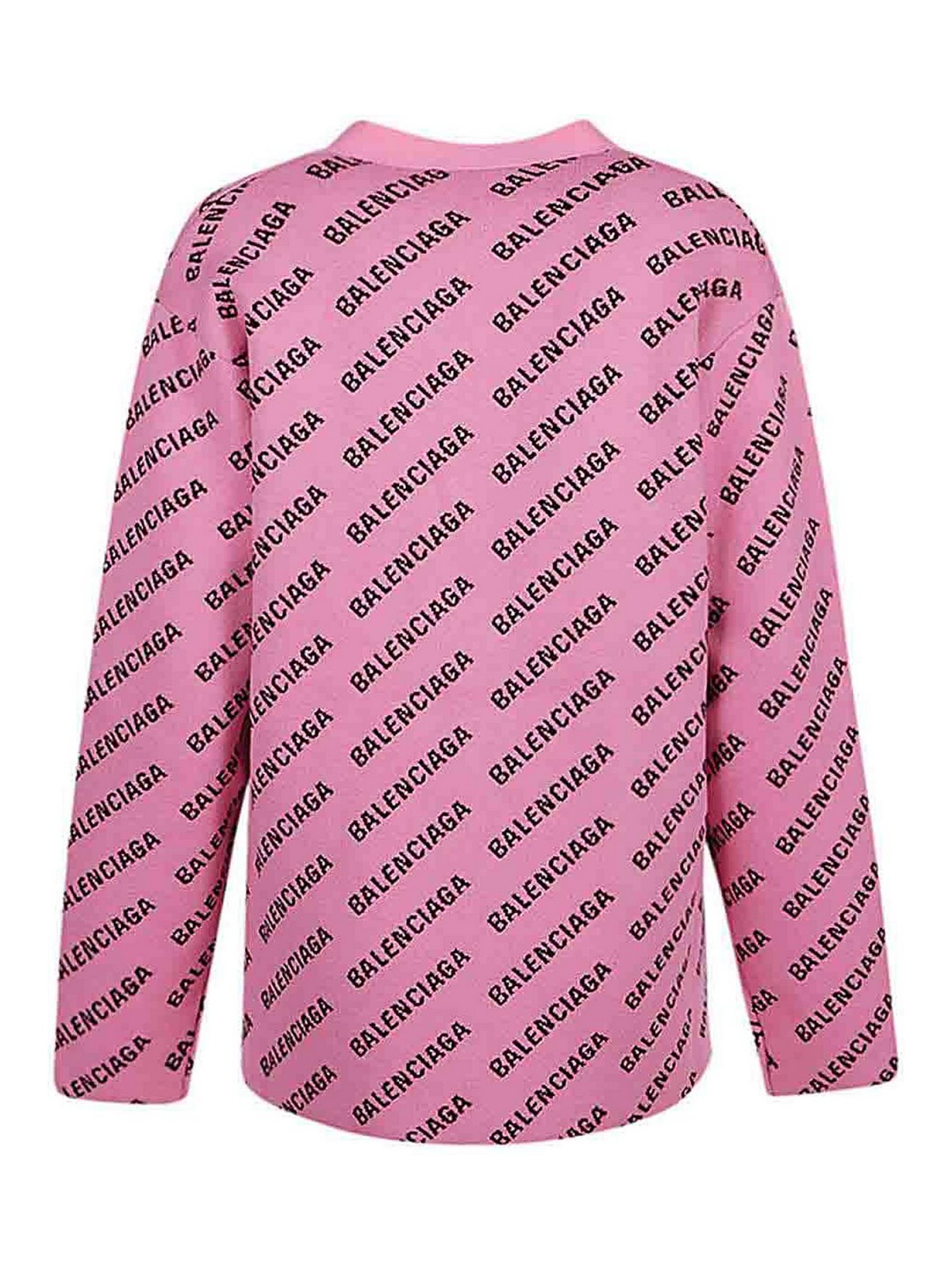 Shop Balenciaga Allover Logo Cotton Cardigan In Color Carne Y Neutral