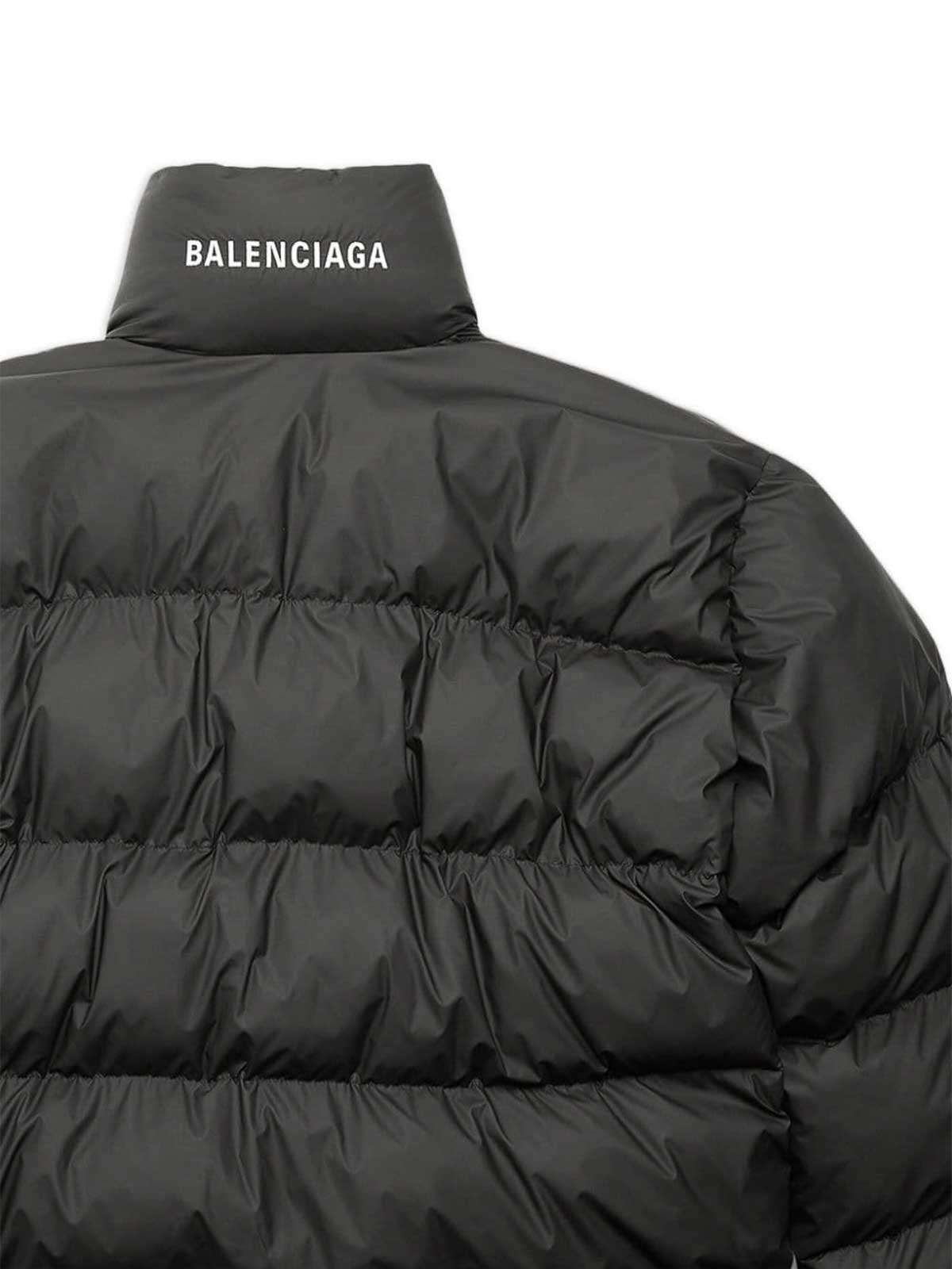 Shop Balenciaga Nylon Puffer Jacket In Black