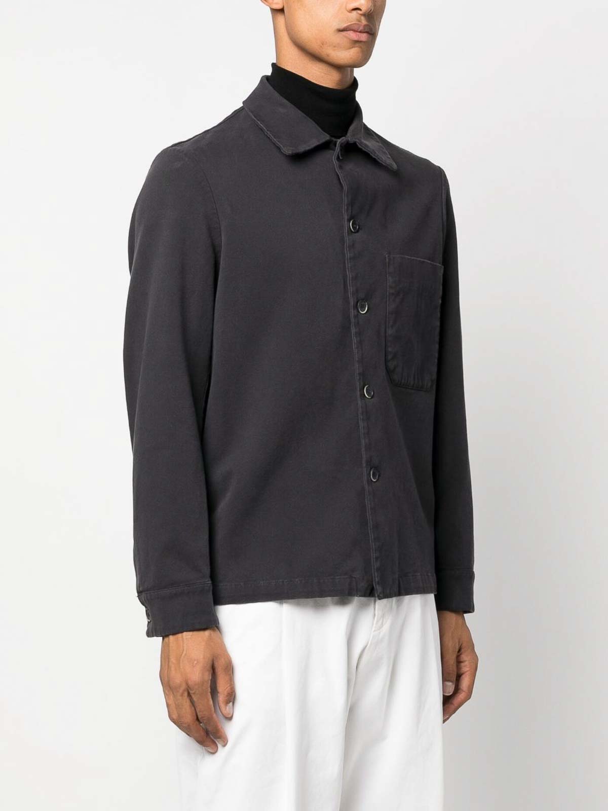 Shop Barena Venezia Wool Overshirt Jacket In Blue