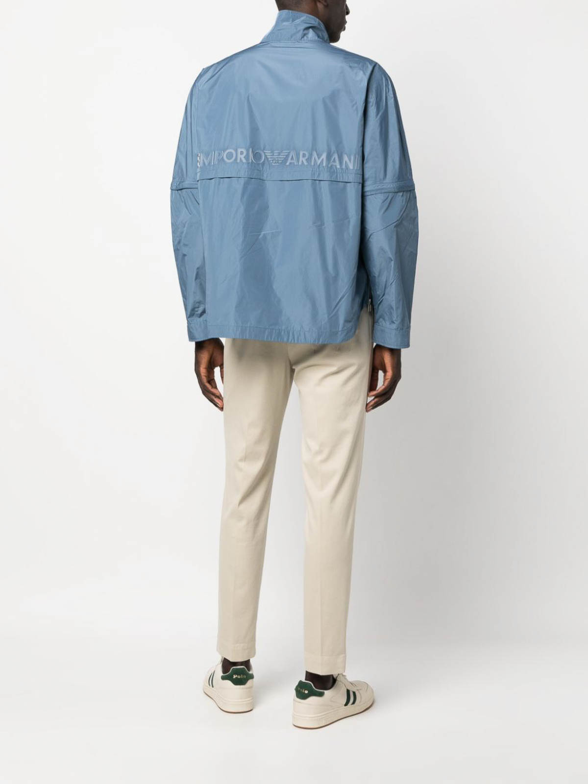 Emporio Armani Nylon blouson jacket - Blue - Men|6R1BZ01NAVZ09B2