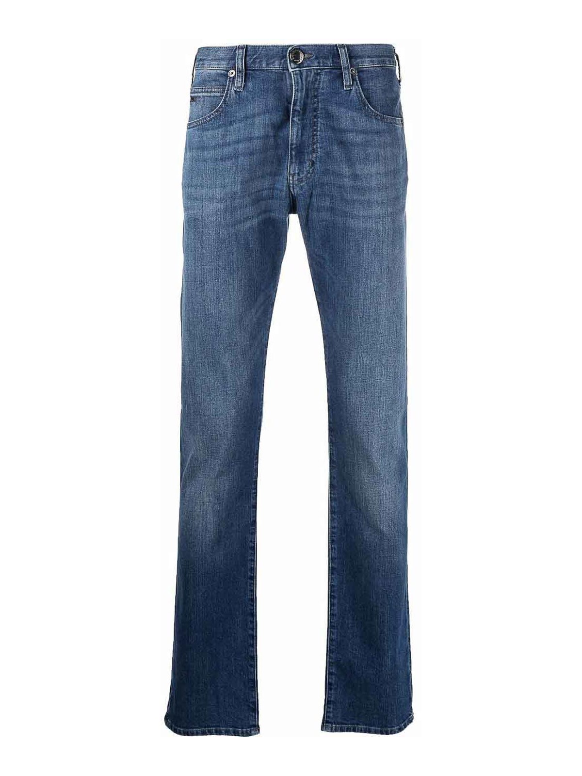 Emporio Armani Slim Denim Jeans In Blue