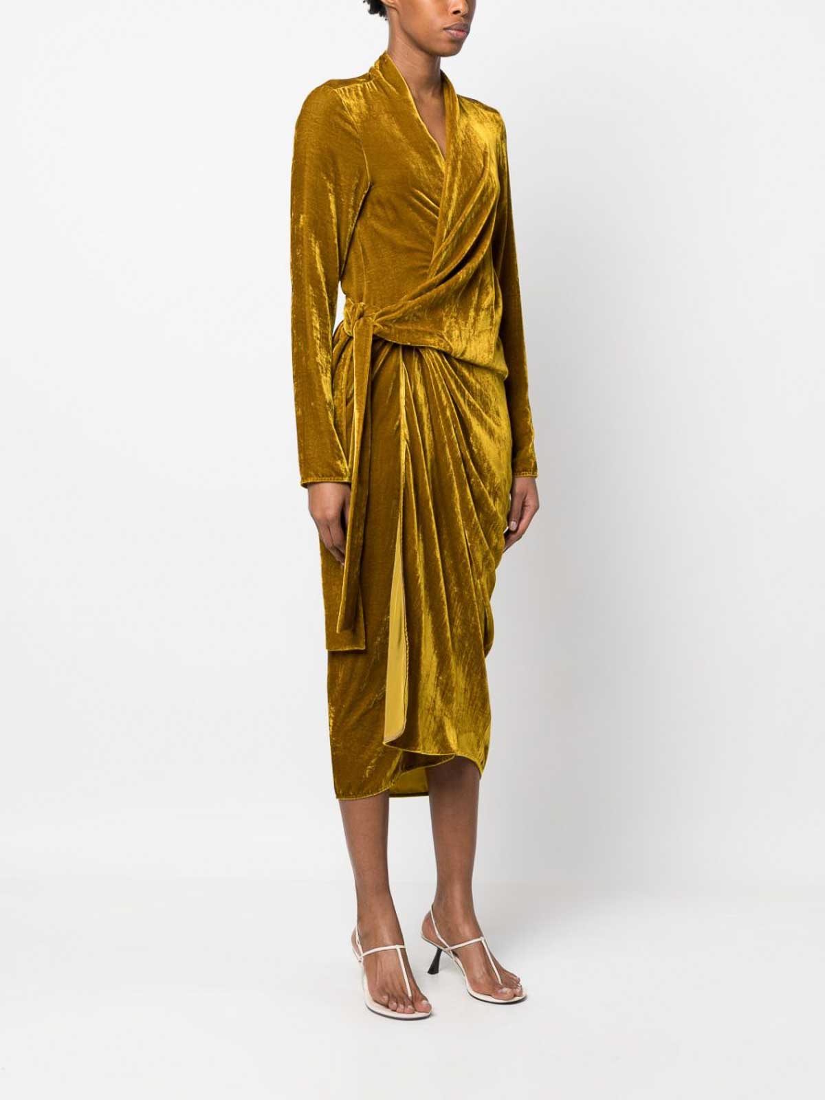 knee length dresses for ladies Heidi Yellow Midi Dress