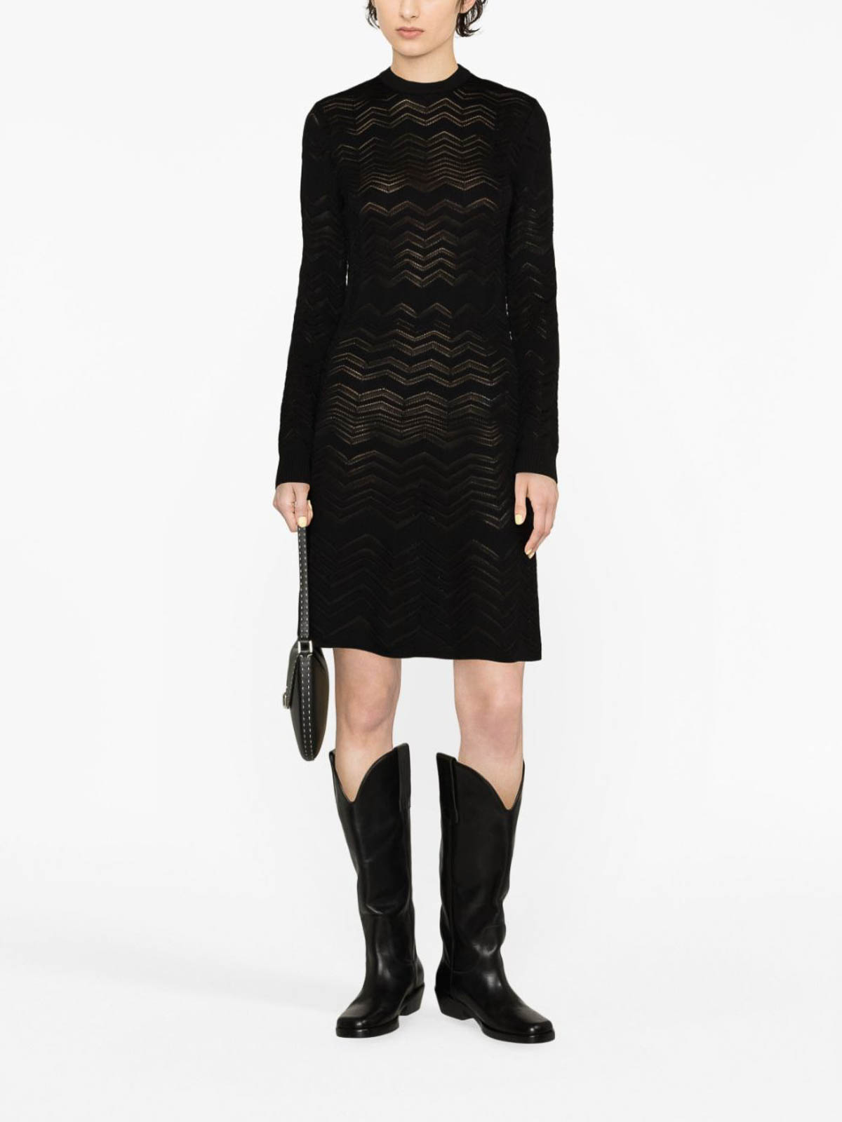 Missoni Robe Courte - Noir - Noir - Femme|DS23WG1YBK027A93911 Missoni Robe Courte - Noir - Noir - Femme|DS23WG1YBK027A93911
