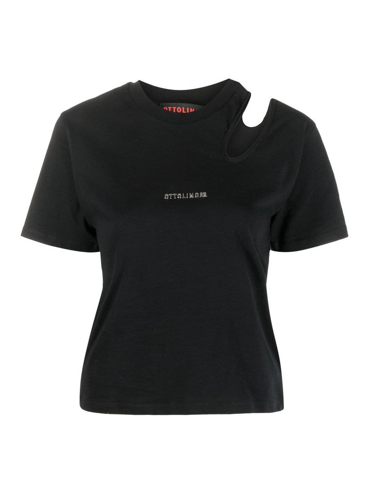 T-shirts Ottolinger - Cropped organic cotton t-shirt - 1500410BLACK