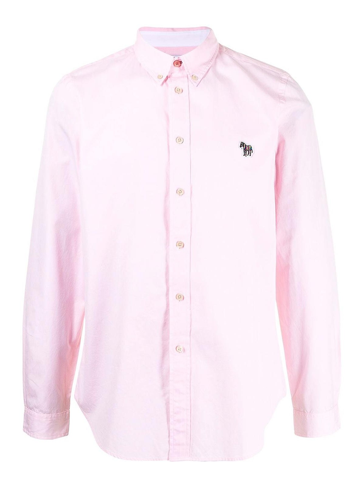 Ps By Paul Smith Logo Cotton Shirt In Nude & Neutrals
