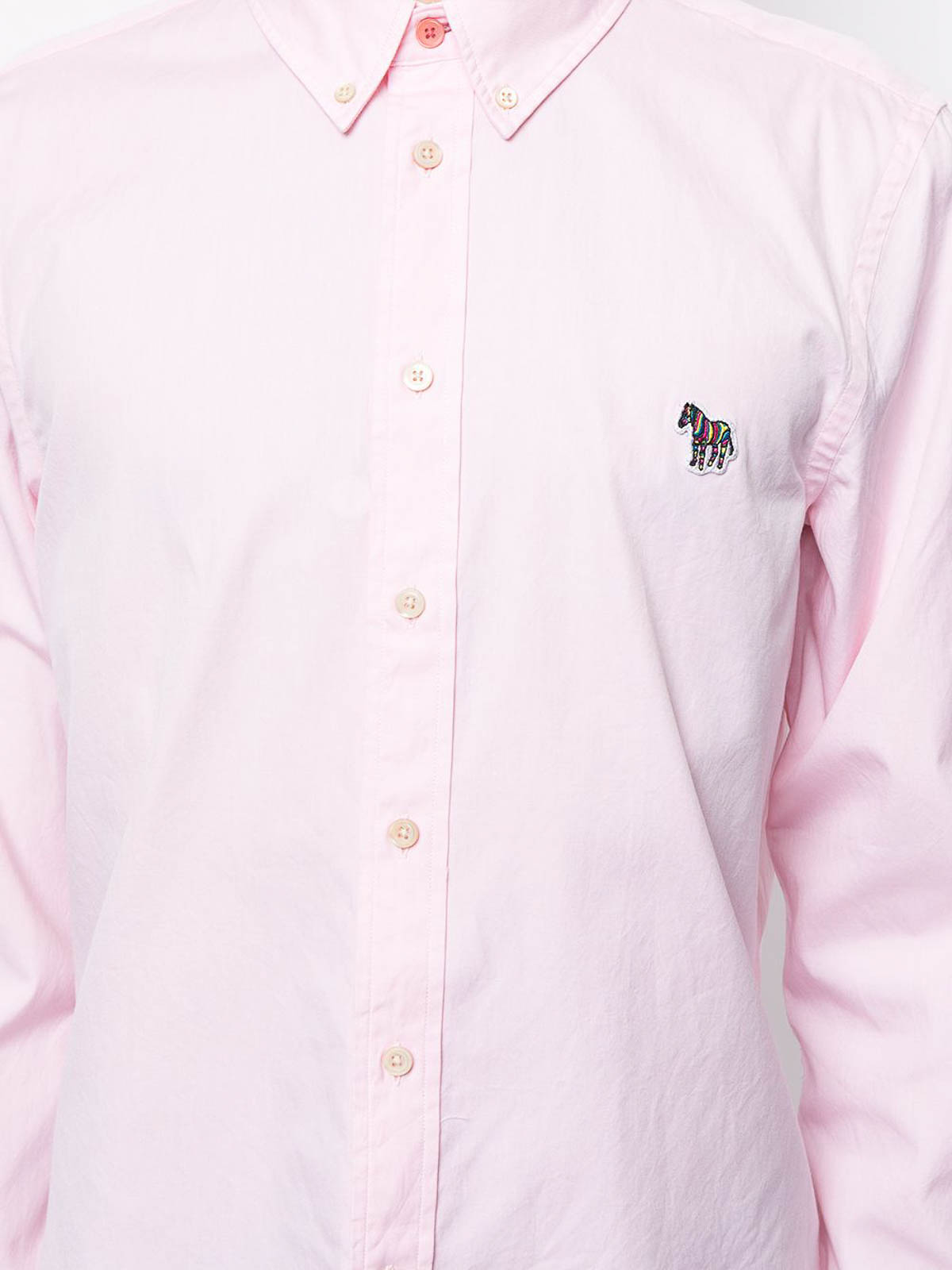 Shop Ps By Paul Smith Logo Cotton Shirt In Nude & Neutrals