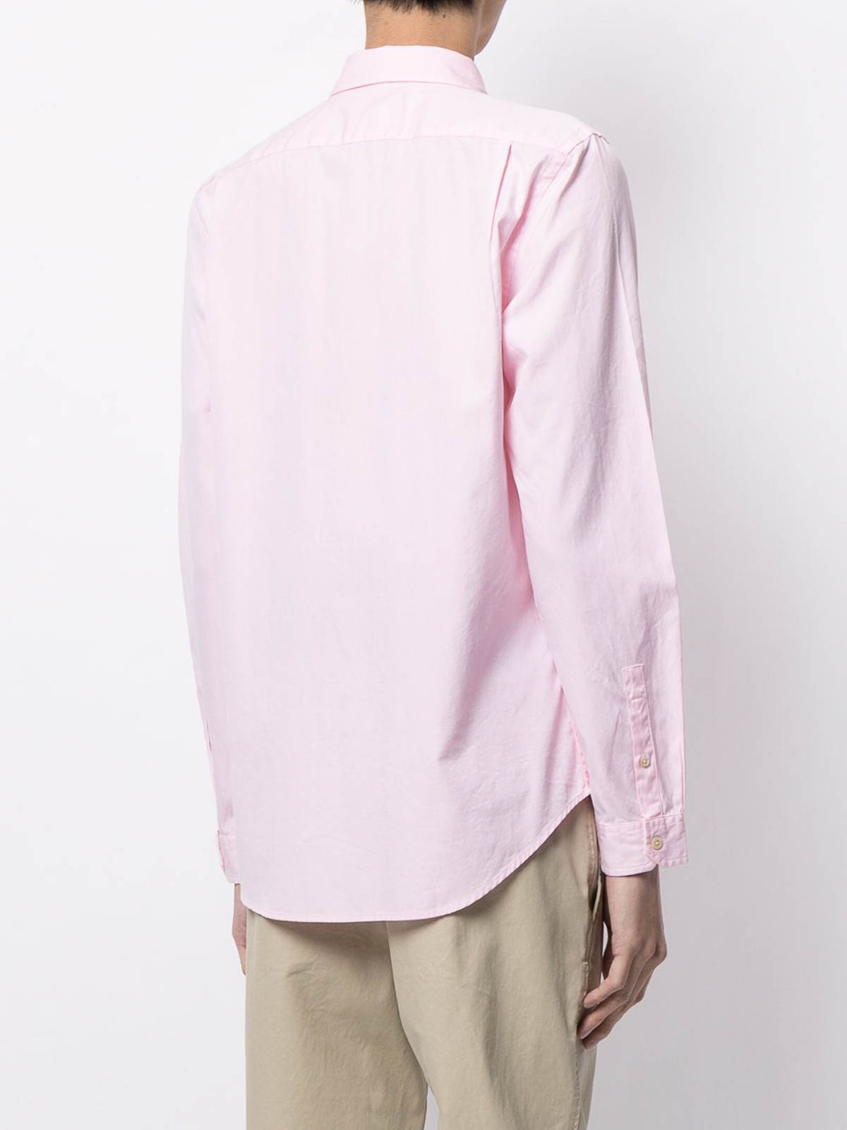 Shop Ps By Paul Smith Logo Cotton Shirt In Nude & Neutrals