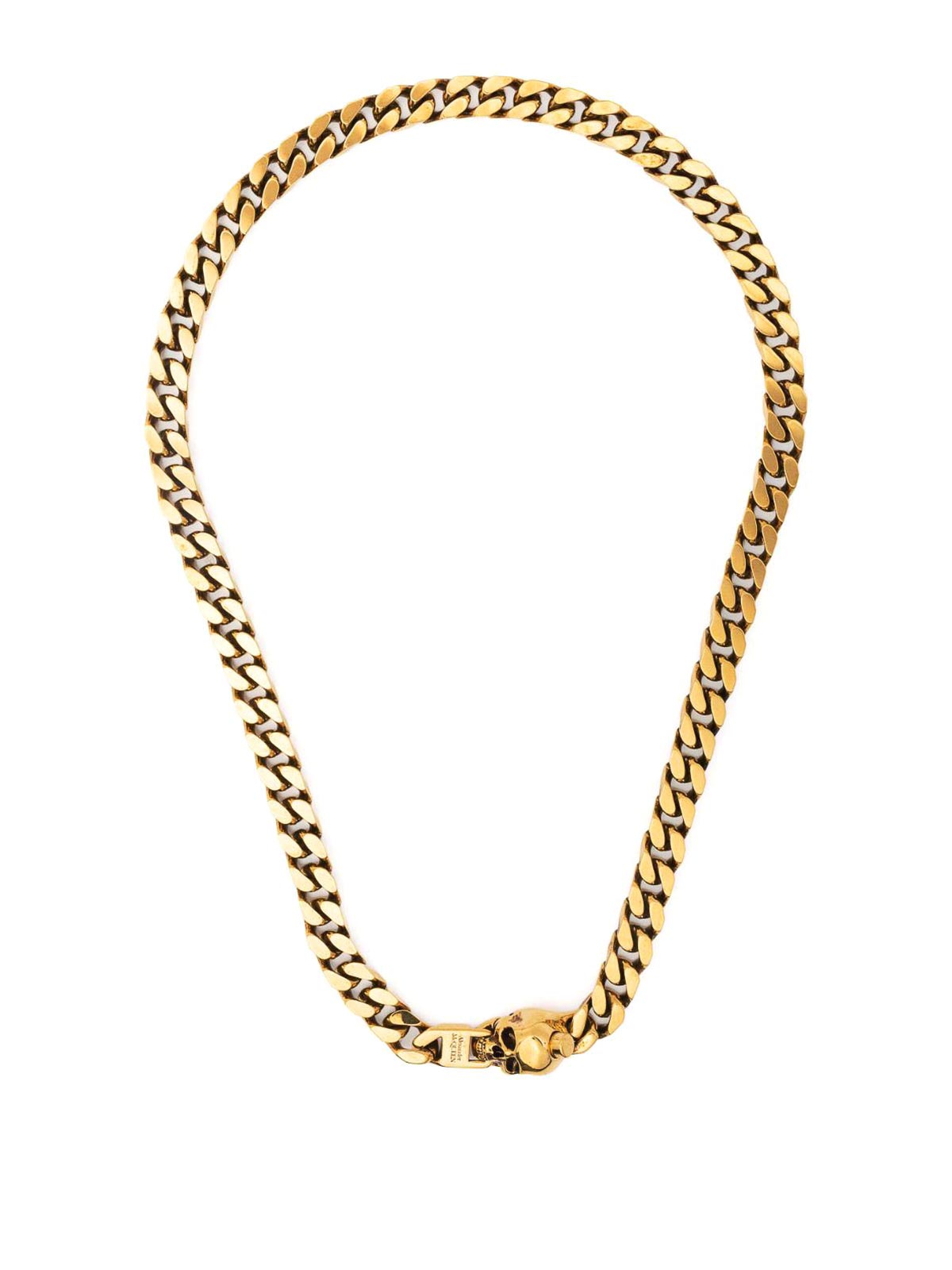 Alexander Mcqueen Skull chain necklace - Gold|735917J160T0448