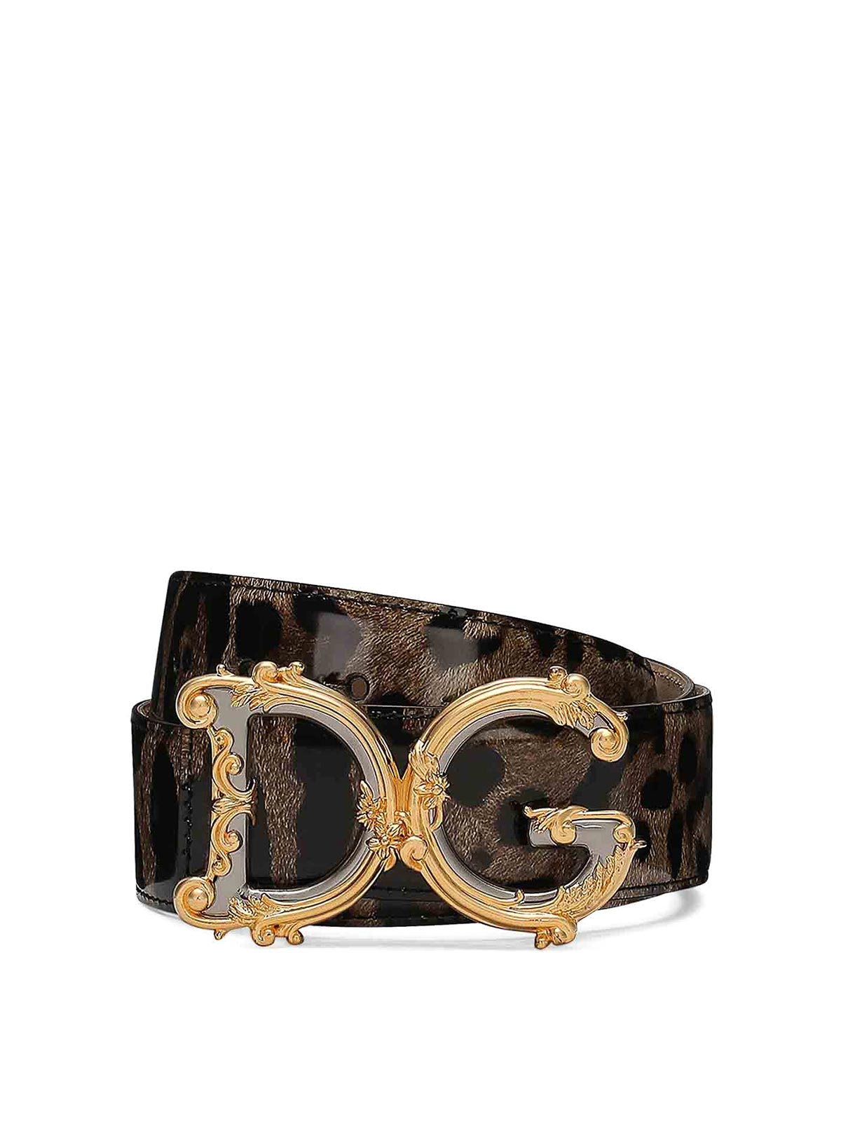 Dolce & Gabbana Dg barocco leather belt - Brown