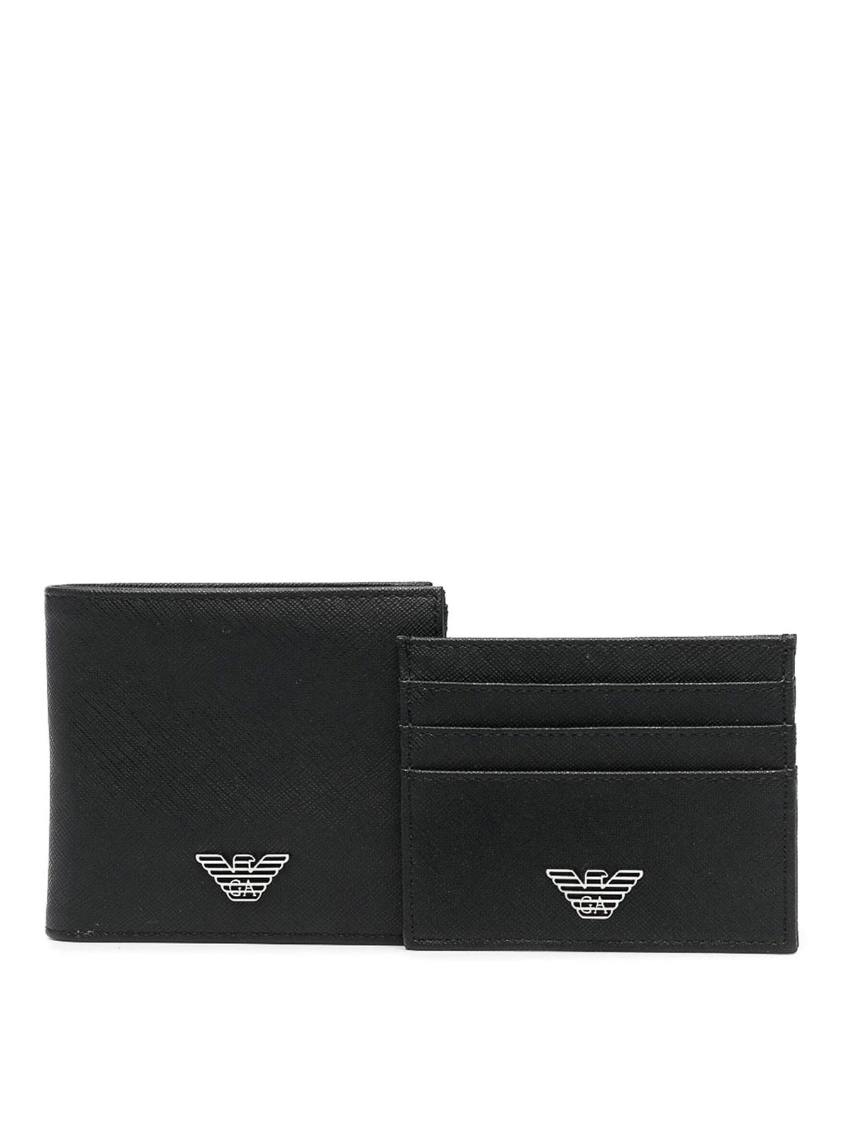 Shop Ea7 Wallet And Credit Card Case Gift Box In Black