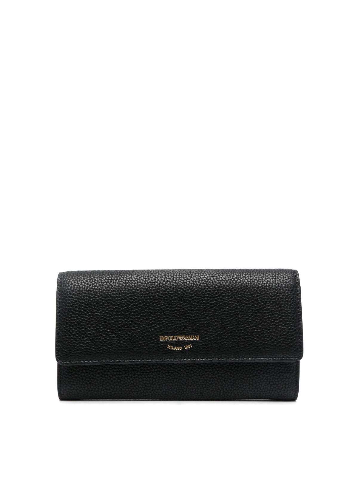 Shop Ea7 Continental Flap Wallet In Black