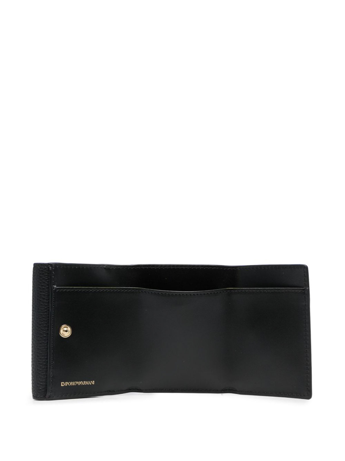 Shop Ea7 Trifold Wallet In Black