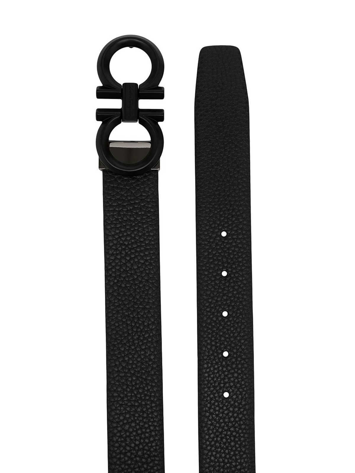 Salvatore Ferragamo Gancini Reversible Leather Belt - 105