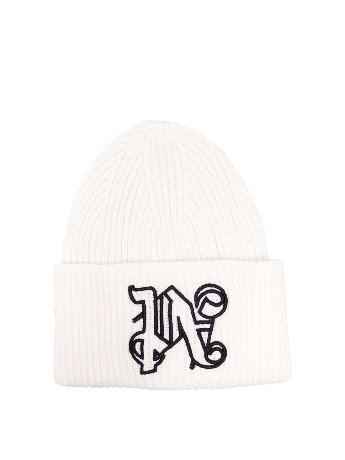 白　MONCLER PALM ANGELS　ニットキャップ　モンクレール 白 MONCLER PALM ANGELS ニットキャップ モンクレール
