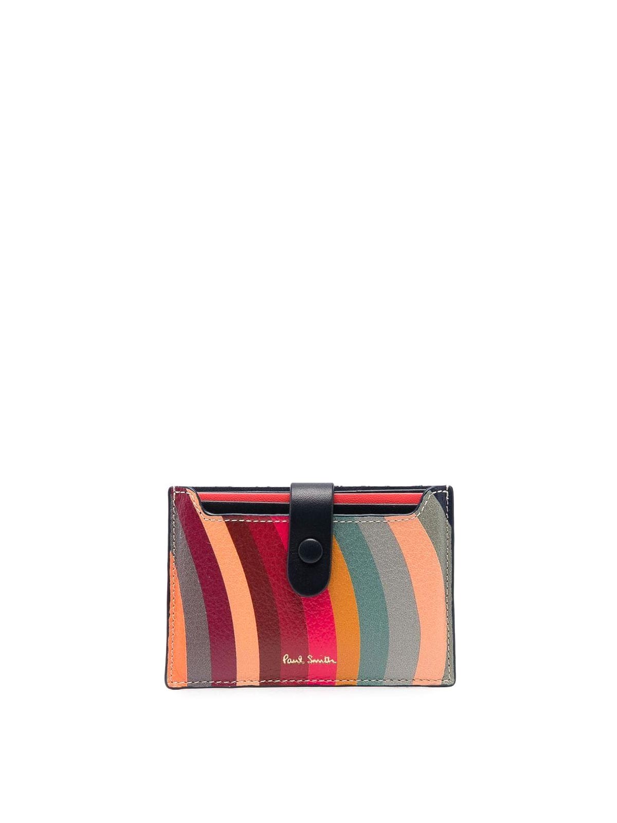 Shop Paul Smith Swirl Leather Credit Card Case In Multicolour