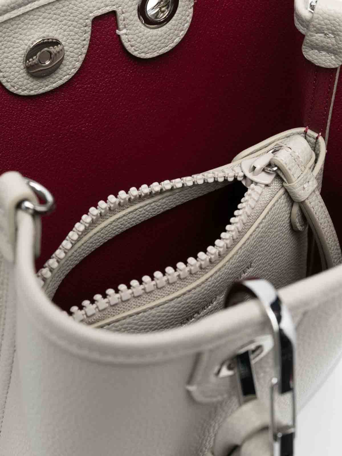 Emporio Armani monogram-debossed Leather Messenger Bag - Farfetch