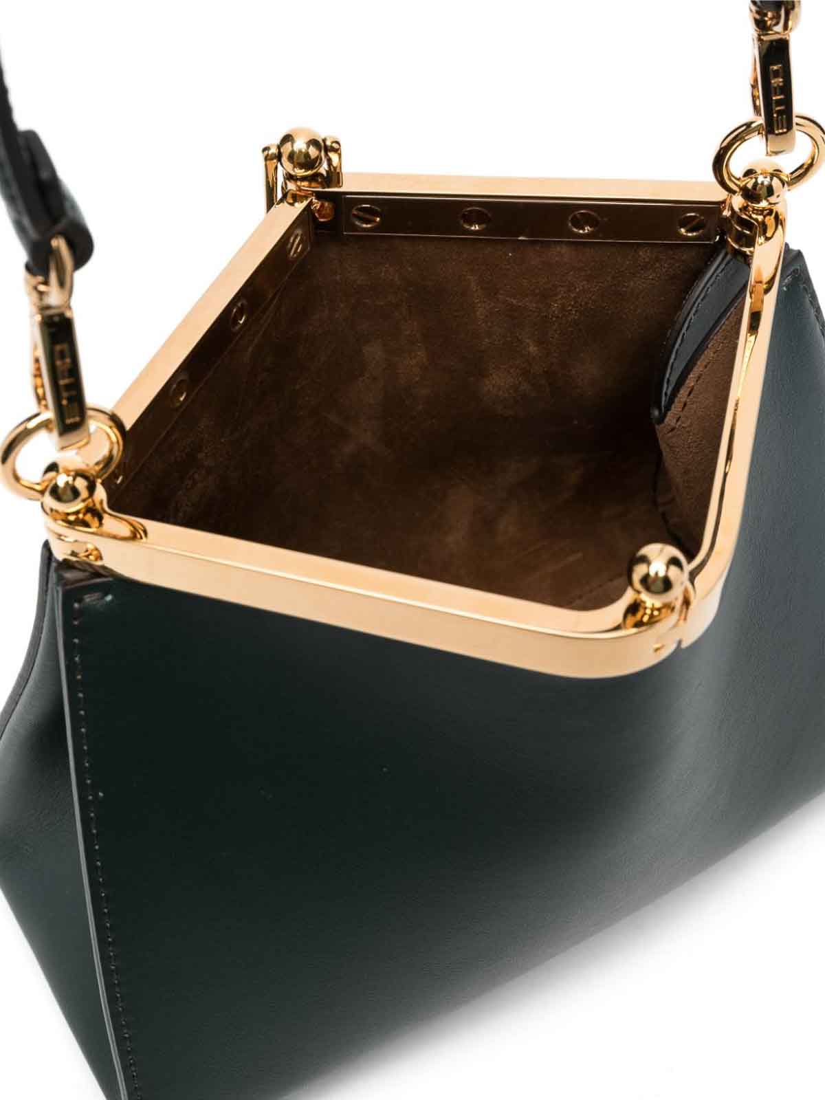 Etro Vela mini leather shoulder bag - Black - Women