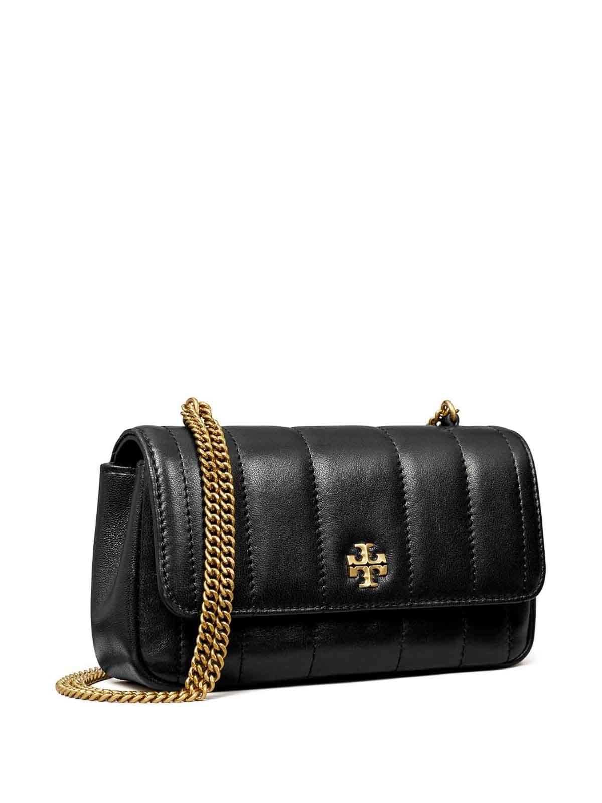 TORY BURCH: Kira Mini bag in quilted leather - Black