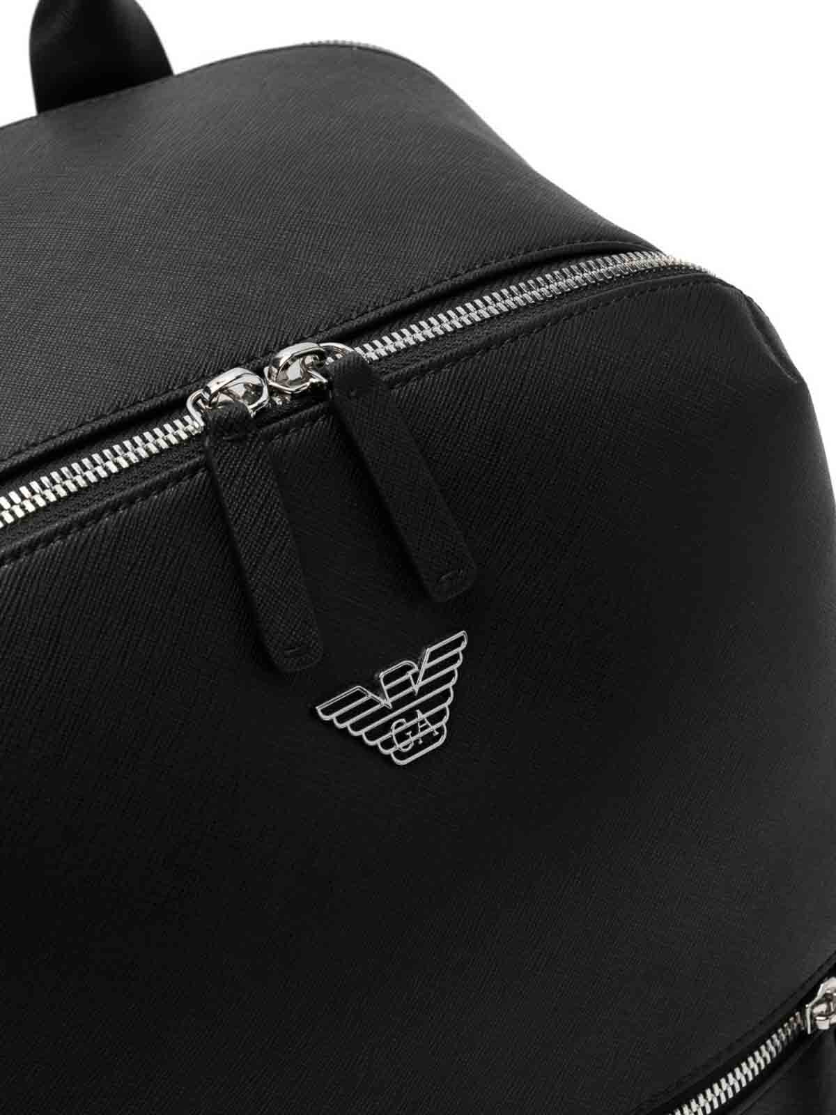 Black armani backpack online